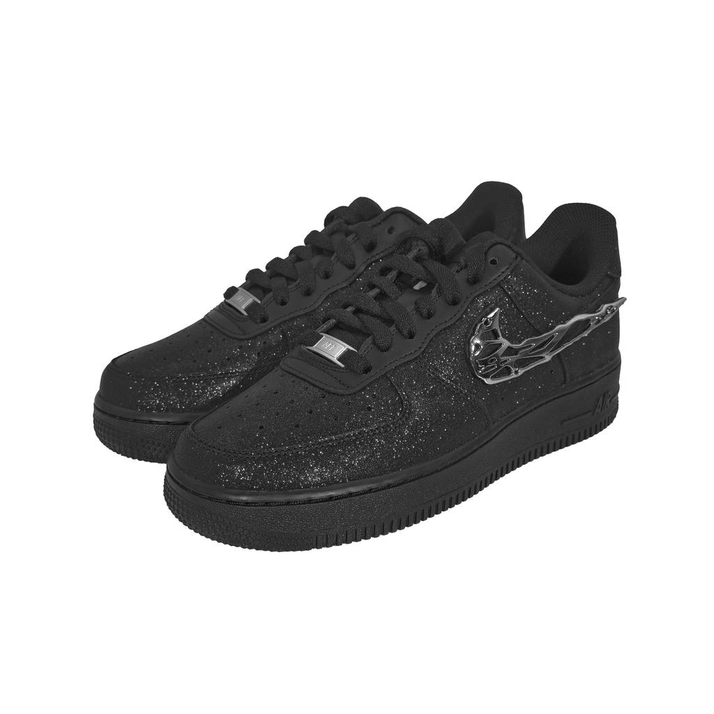 Nike Air Force 1 Wear Resistant And Lightweight Low Top Skateboard Shoes Unisex Black Silver CW2288-001(Team133-)