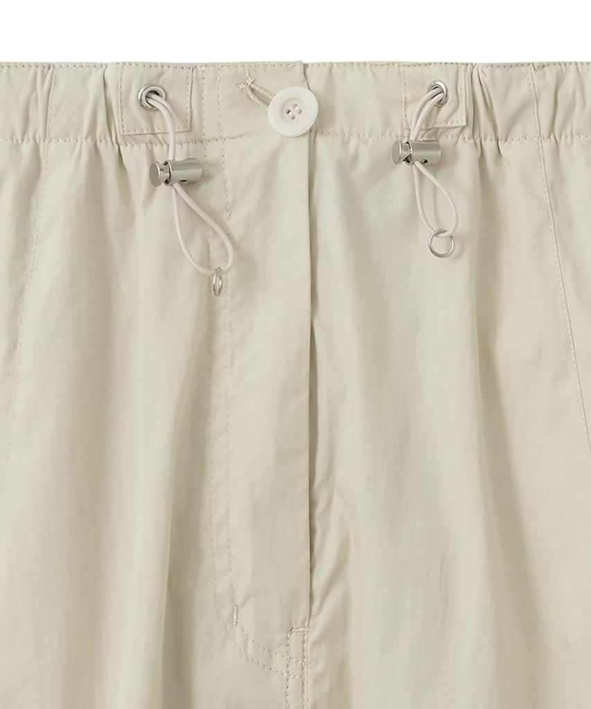 Noir For Woman Cotton Nylon Parachute Skirt (Cream)