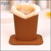 Yellow Eyeglasses Holder Cup for Desk Organization Decorative Storage Accessory