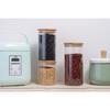 Lot de 4 Bocaux Pots de Rangement Alimentaire Conservation en Verre Borosilicate avec Couvercle Hermétique