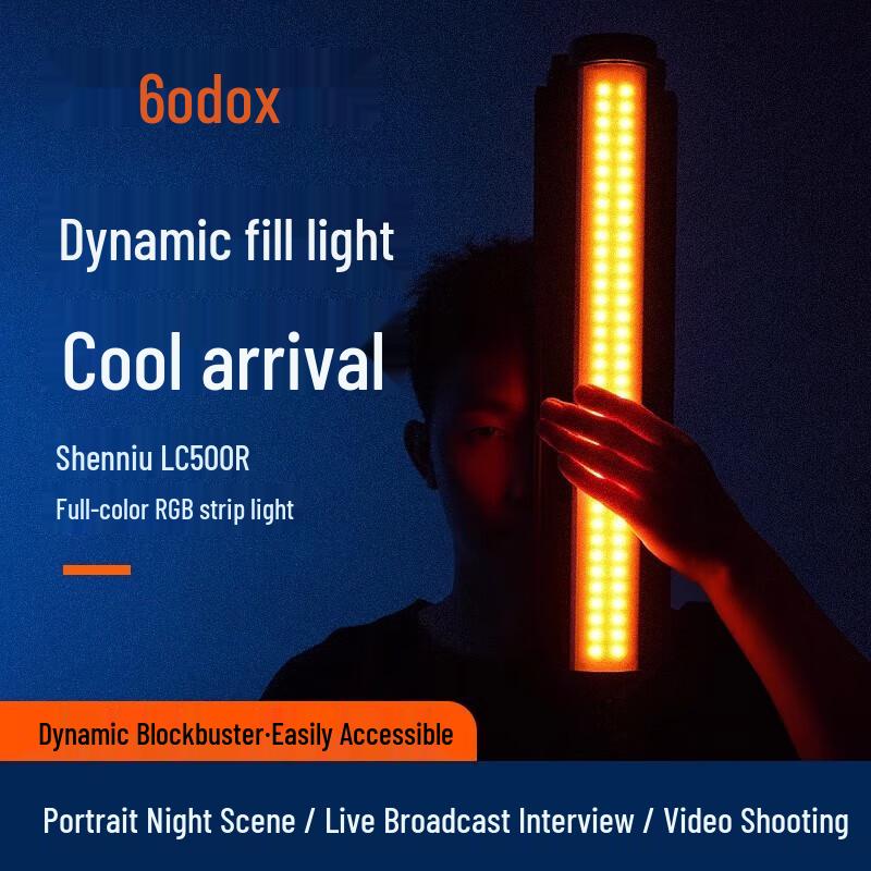 Godox LC500 Bi-Color LED Light Stick 2-Light Kit with Stands and H-Adapter