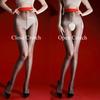 Red Nude High Waist Patchwork Pantyhose 3D Summer Slim-fit Smooth Nylon Tights One Line Crotch Oil Glossy Transparent Underwear