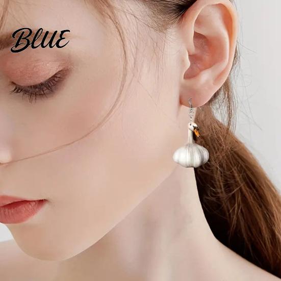 Unique Novelty Garlic Duck Earrings 1 Pair Funny Earrings Garlic/Banana Dangle Drop Creative Cartoon Jewelry for Women Women Cute Acrylic