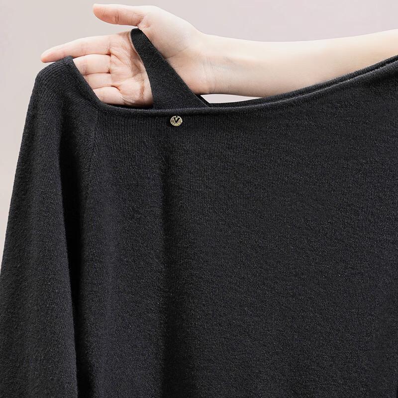 Women's Off-Shoulder Long Sleeve Knit Top