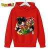 Baby Dragon Ball Z Hoodies 2025 Spring Kids Clothes Toddler Fashion Print Tops Children's O Neck Pullover Outwear Boys 4-14year