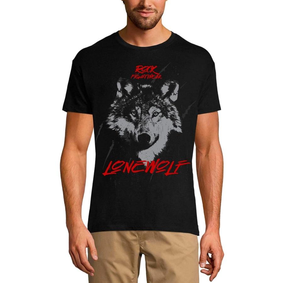 УЛЬТРАБАЗОВАЯ Мужская футболка с принтом Rock Fightwear - Одинокий Волк - Волк Экологичная Ограниченная Серия Футболка с коротким рукавом S