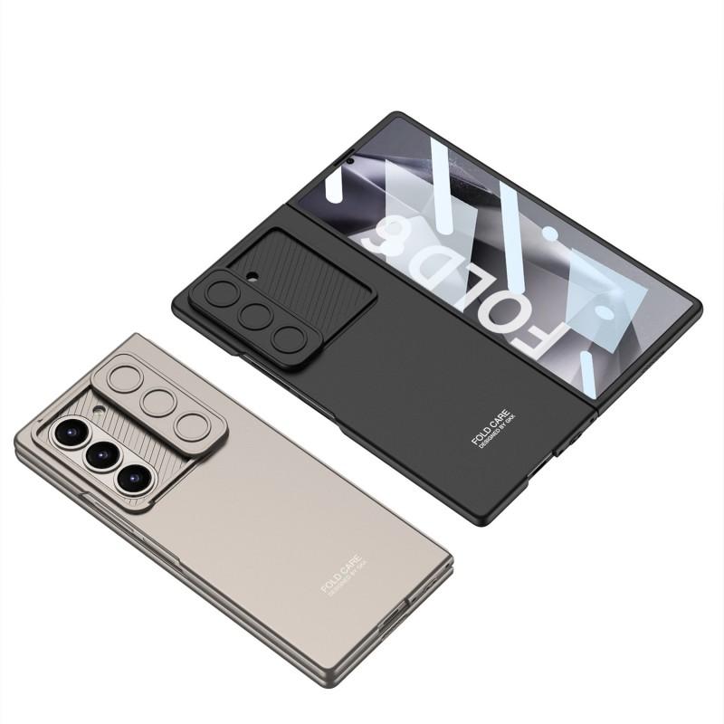PC Hard Case Galaxy Z Fold6 Shockproof Cover With Slide Window Lens Protection