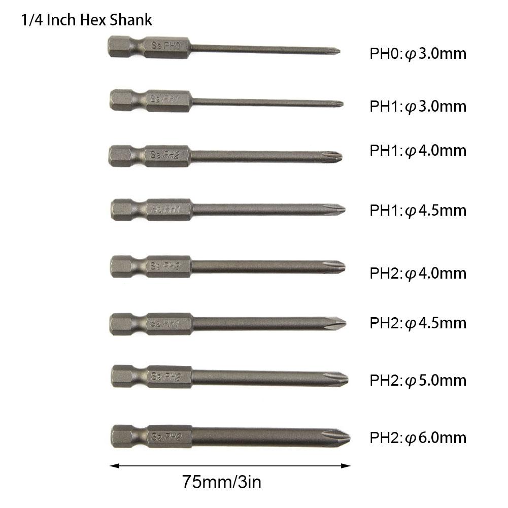 1/4 Inch Hex Shank Screwdriver Bit 8pcs High Quality