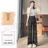 Women's Autumn 2026 Plaid Wool High-Waist Wide-Leg Floor-Length Pants