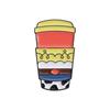 Coffee Cartoon Eyecatching Cup Badge Brooch Unique Enamel Coating For Looks Trendy