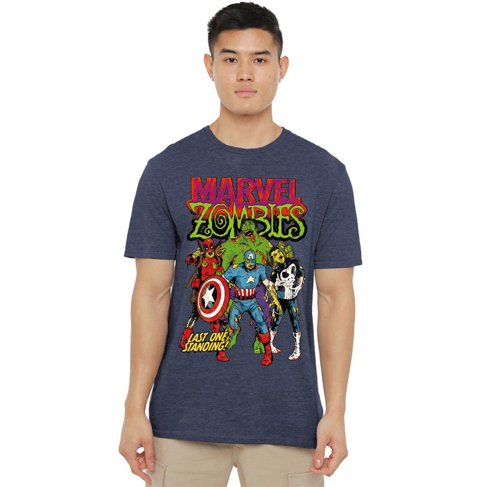 Marvel Zombies Unisex Erwachsenen Letzter Überlebender Heather T-Shirt