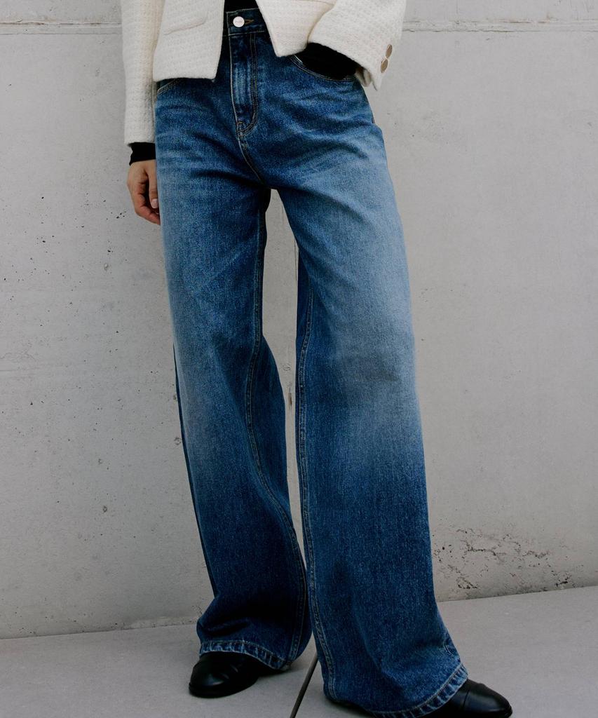 MAIS Long Wide Denim Pants / Blue