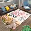 Be Still and Know God Psalm 46:10 Non-slip rug suitable for living room and bedroom sofas