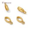 2 Sizes 18K Gold Plated Bail Connectors For Jewelry,Pendant Bails,Small Bail,DIY Necklaces Making Accessories,Pendant Holder
