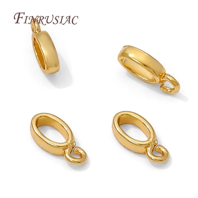 2 Sizes 18K Gold Plated Bail Connectors For Jewelry,Pendant Bails,Small Bail,DIY Necklaces Making Accessories,Pendant Holder