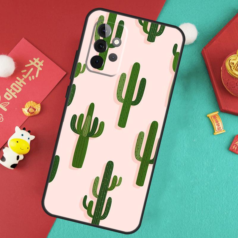 Plant Cactus Case For Samsung Galaxy A17 A55 A35 A15 A32 A52 A13 A33 A53 A14 A34 A54 A06 A16 A26 A36 A56