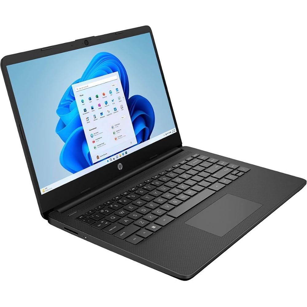 HP 14-inch HD (1366 x 768) Display Laptop, Intel Celeron N4120, 1.1GHz, 4GB Memory, 128GB eMMC, Windows 11 Home S Mode, 1-Year Office 365 Included, Je
