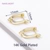 18K Gold Plated/Rhodium Smooth Earring Hook Clasps High Quality Ear Wire Hooks For Earring Making DIY Jewelry Making Accessories