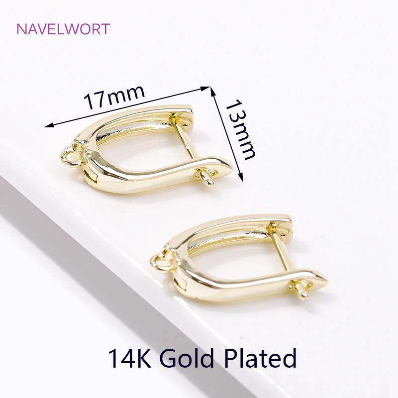 18K Gold Plated/Rhodium Smooth Earring Hook Clasps High Quality Ear Wire Hooks For Earring Making DIY Jewelry Making Accessories
