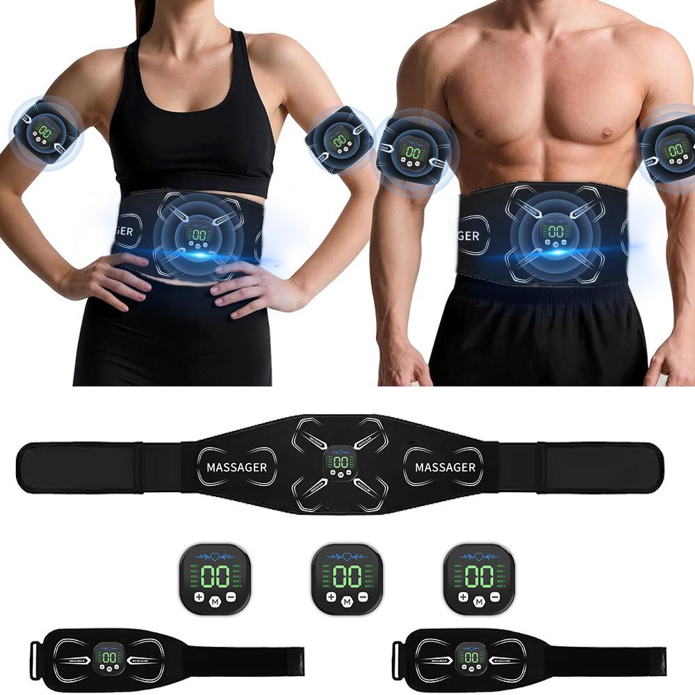 Smart Abdominal Toning Belt EMS Muscle Stimulator Toner Waist Abs Trainer Body Slimming Home Fitness Massager USB Recharge