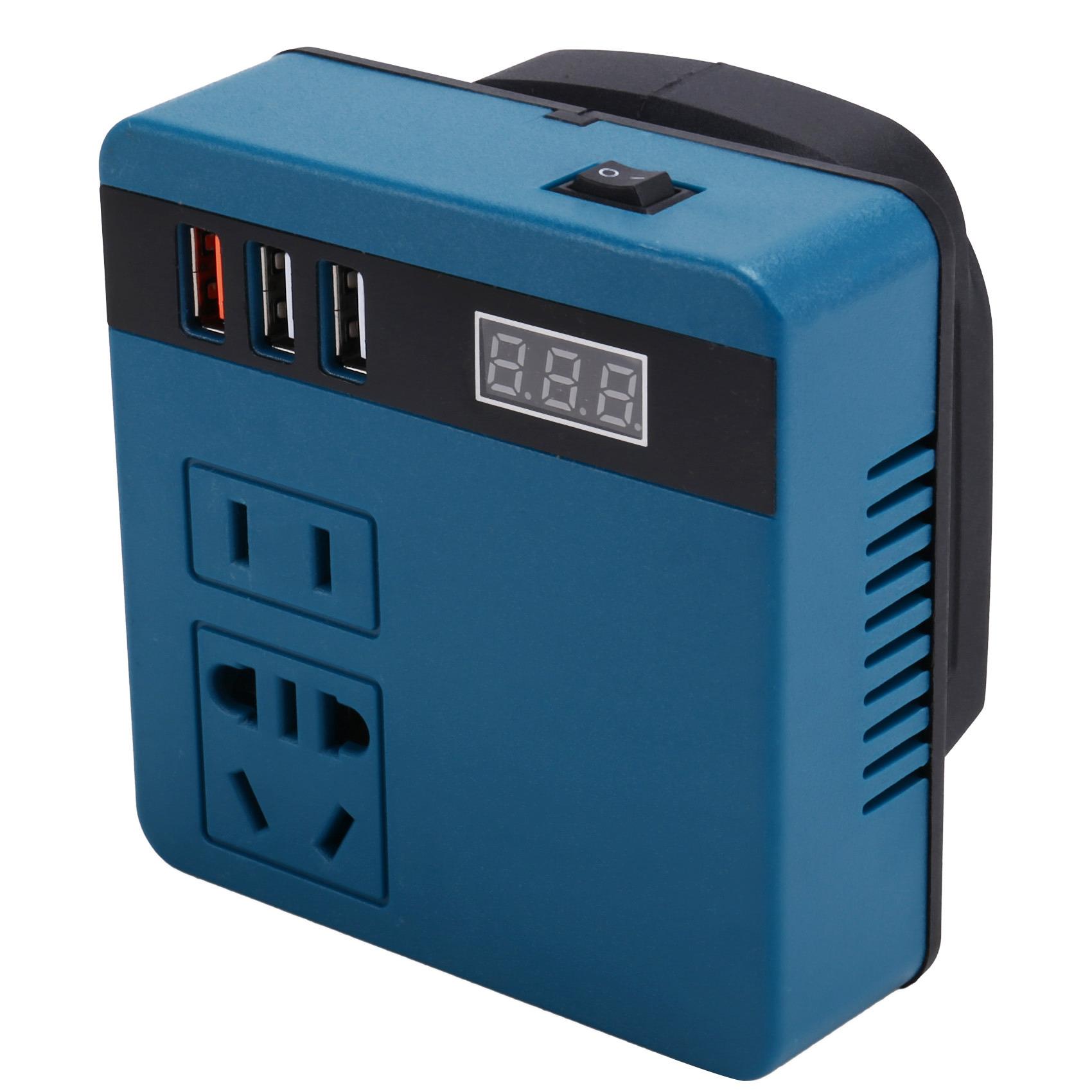 ABKS-Power Inverter DC Inverter Adapter Power Supply Inverter For Outdoor Work Blue for Makita