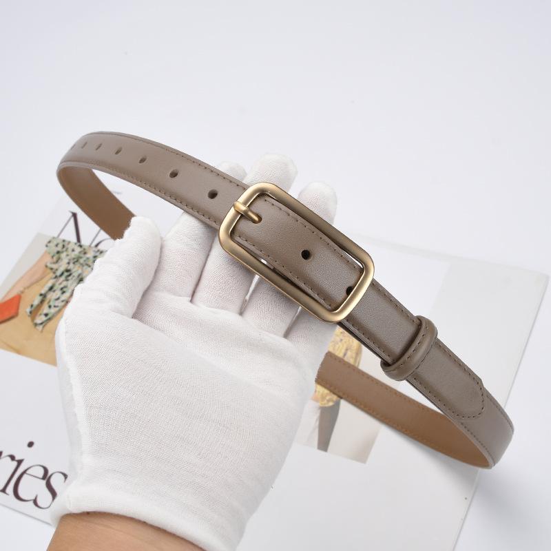 Retro Leather Belt for Girls Decorative Exterior Belt Belt for Women Versatile Cowhide Leather Belt for Women