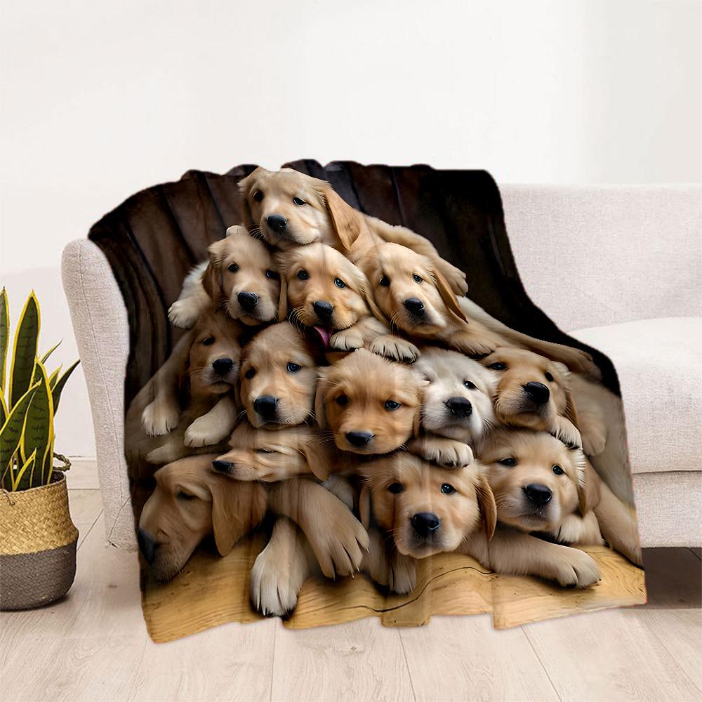 Chihuahua Photo Collage Flannel Blanket,Lightweight,Office Blanket,Sofa Blanket,Comfortable Blanket