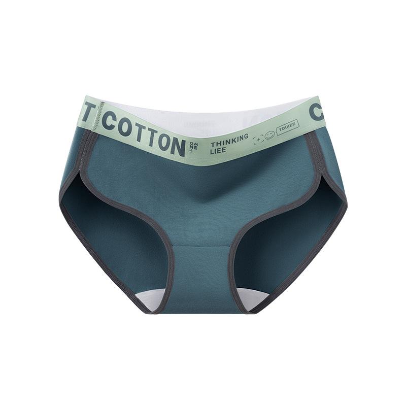 Ladies Spring and Autumn New Cotton Antibacterial Extension Crotch No Mark High Split Middle Waist Triangle Briefs