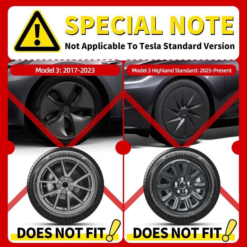 AKX1 4PCS for Model 3 Highland 2023-2026 Wheel Cover 18 Inch Hubcap New Blade Style Wheel Cover Rim Hubcaps Car Protection for Tesla