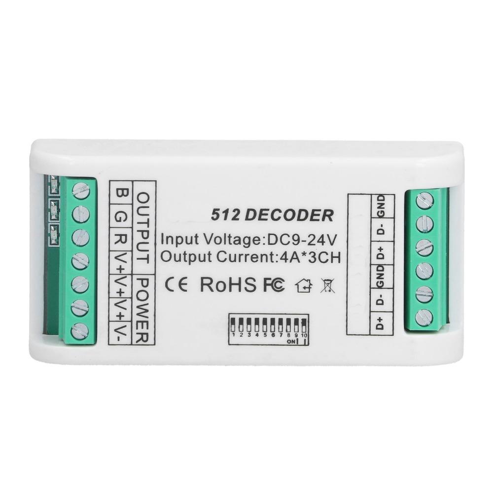 9‑24V DC LED Decoder Controller Plastic Material RGBW Decoder Easy RGB Controller  LED Strip Light