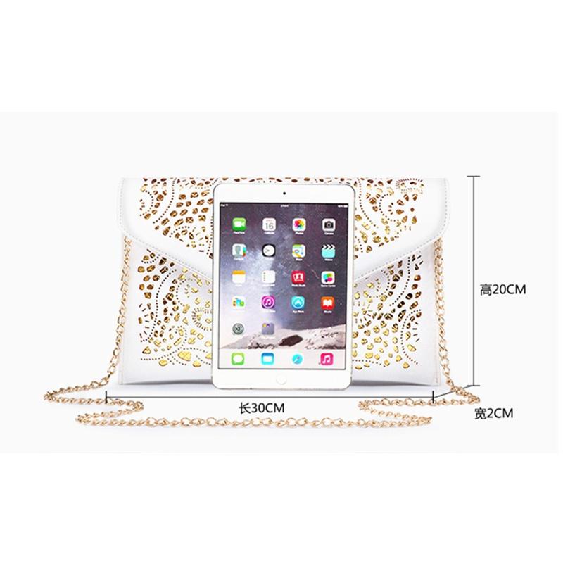 Vintage Hollow Out Envelope Bag Small Women Leather Crossbody bag For girl Shoulder bag Messenger bag