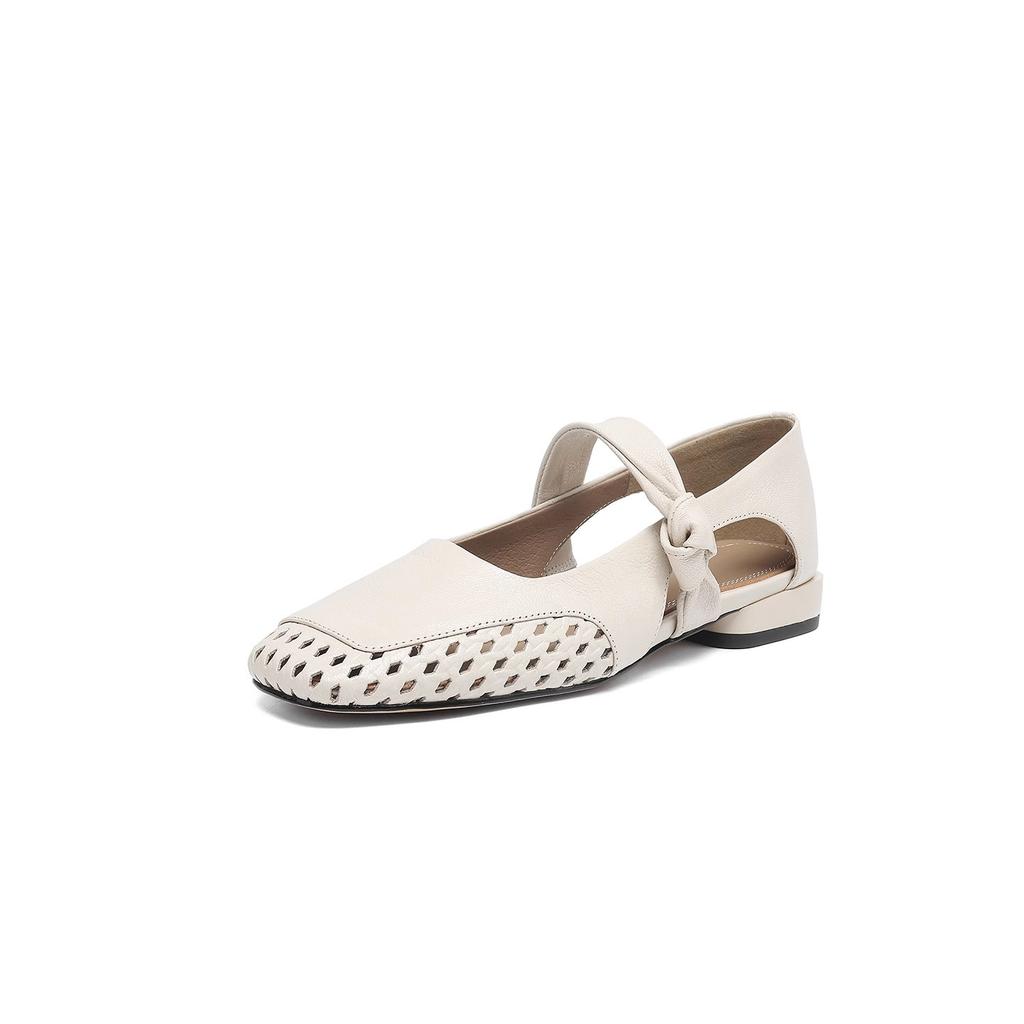 Light luxury niche retro 2025 summer new models are beautiful and not tired of high heels sandals women's bag head woven French single shoes women