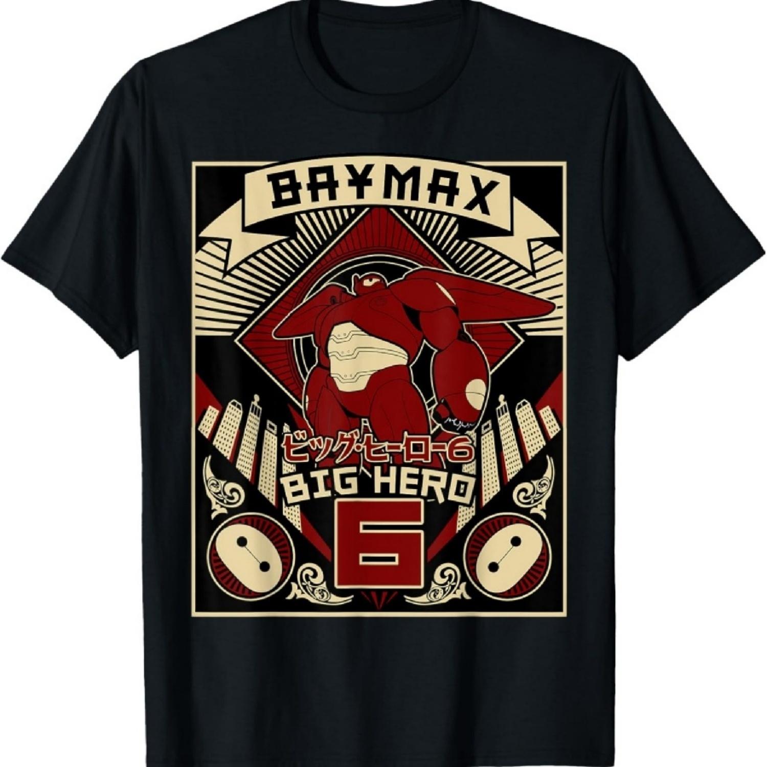 Дисней Город Героев 6 Бэймакс Пропагандистский Постер Графическая Футболка Футболка XXXXXL разноцветный