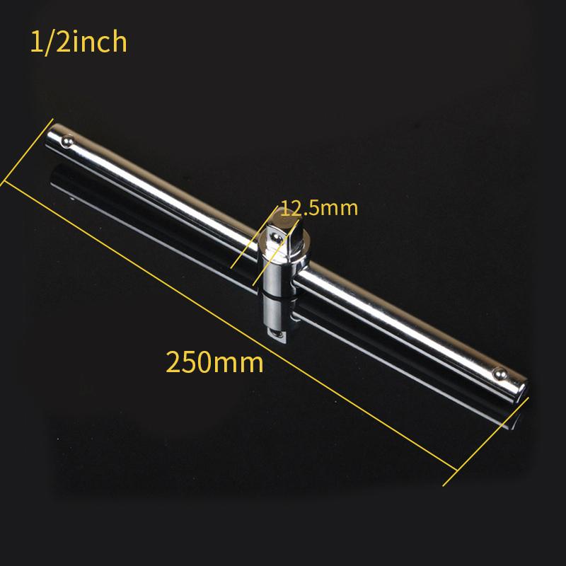 1/4" 3/8" 1/2" Drive Impact Socket Sliding Extension Bar 115-250mm T-handle Socket Breaker Bar For Ratchet Driver & Car Repair