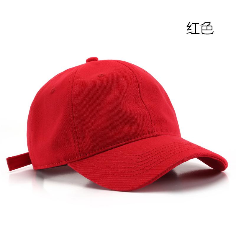 

Hat autumn and winter solid color light board good washing big head circumference baseball cap outdoor sunscreen sunshade cap Adjustable красный