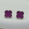 High Quality Titanium Steel Natural Mother-of-pearl Four-leaf Clover Earrings for Women 18K Fashion Premium Earrings