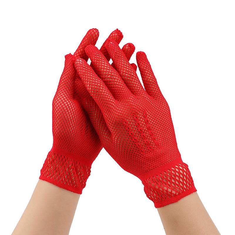 1 Pair  Sale Fishnet Mesh Glove  Women Lady Girl Glove Protection Lace Elegant Lady Style Gloves Black And White