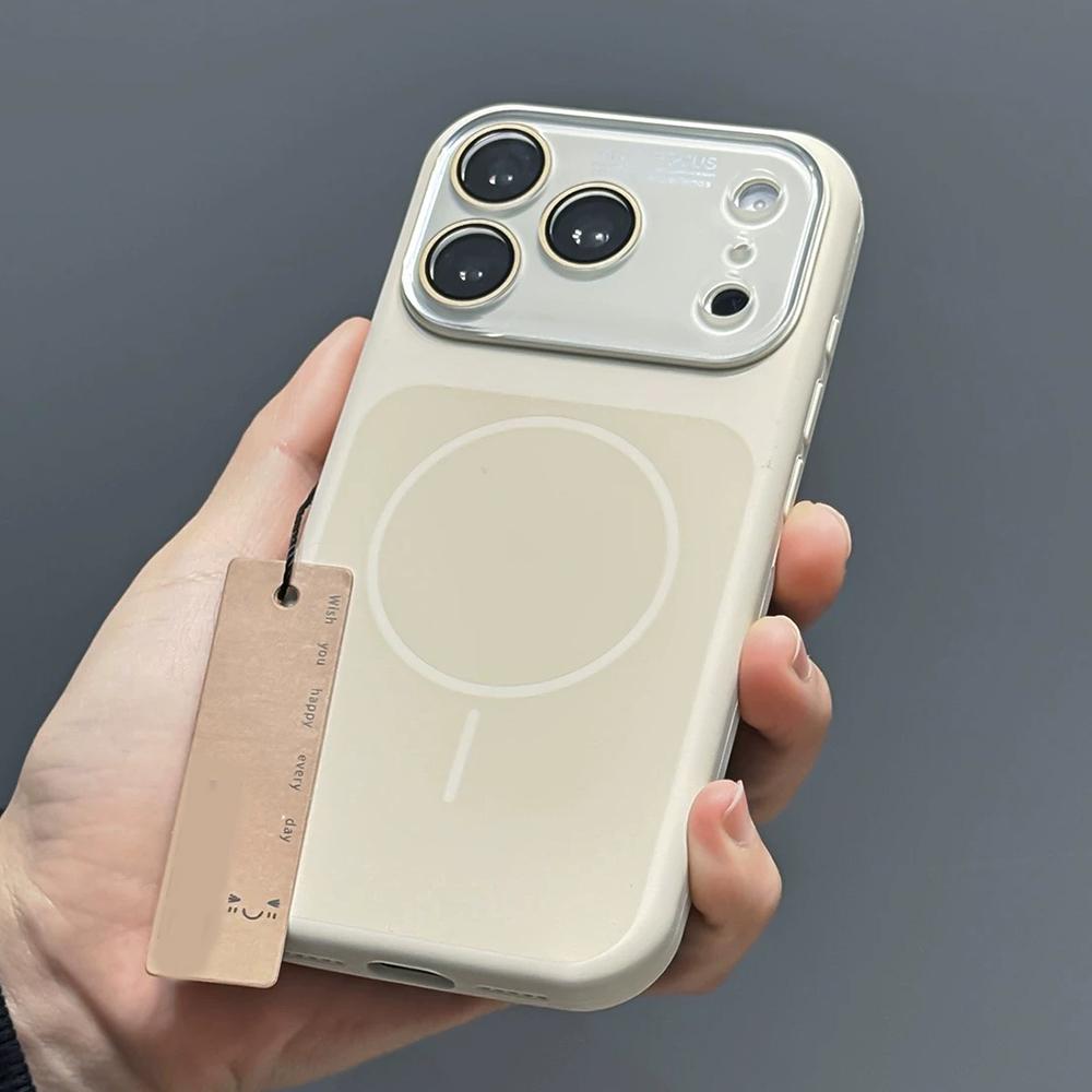 Original Liquid Soft Silicone Matte For Magsafe Magnetic Charge Case For iPhone Air 17 16 15 Pro Max Crystal Lens Protect Cover