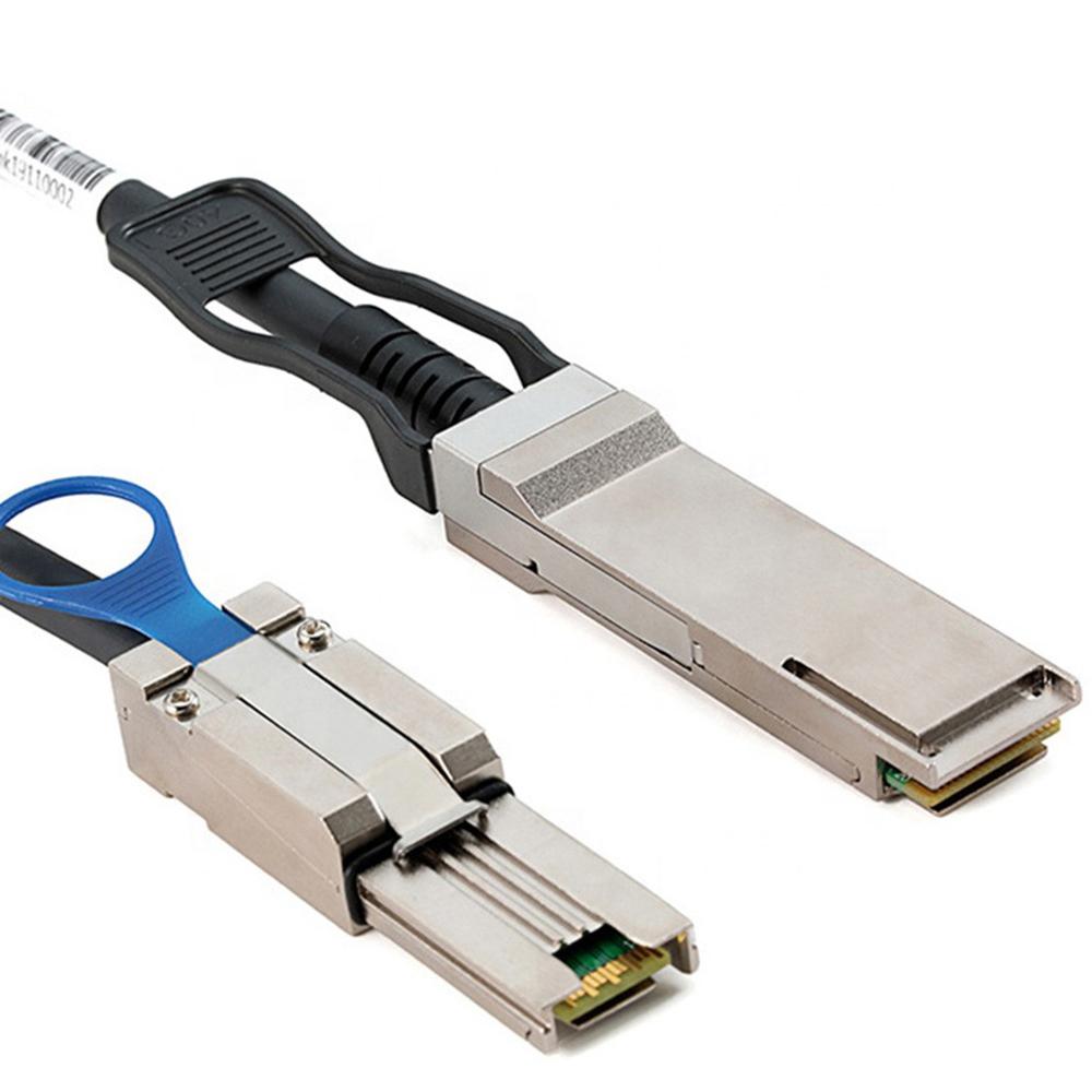 1m External SAS Cable QSFP SFF-8436 To SFF-8088 SAS Wire AWG28 For DS4243 DS4246