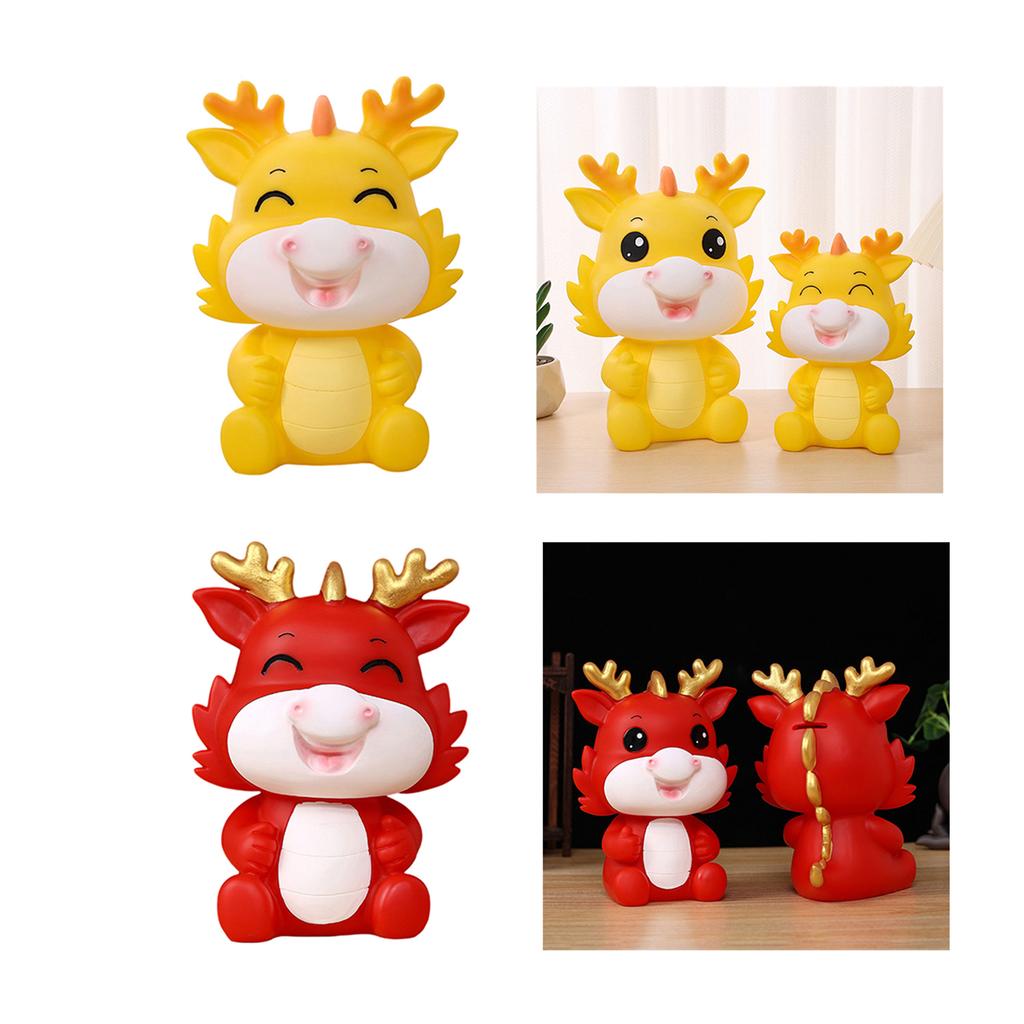 Stylish Dragon Piggy Banks Save Money Organization Box Household Decor for School Office Bedroom Dormitory Container