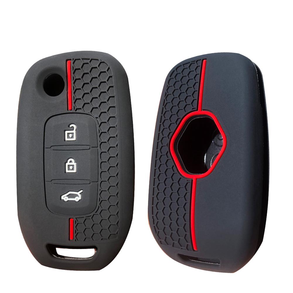 Silicone Key Case Car Key Cover for Renault Kwid 2023 Trafic Clio Kadjar Clio 5 Captur Arkana Sandero Stepway Logan Twingo