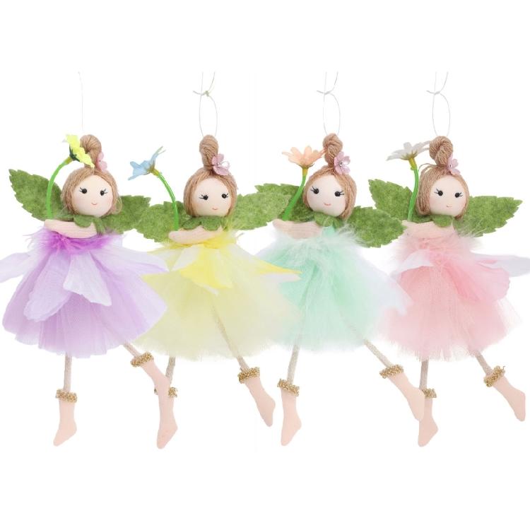 

4Pcs Skirted Angel Girl Figure Pendant Hanging Ornaments for Wedding Baby Showers Birthday Parties Kid Rooms Decoration 1