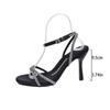 Fashion Luxury Silver Glitter Cross Strap Sandals Women 2025 Summer Sexy Super High Heel Ankle Strap Sandals Fashion Party Dress Shoes