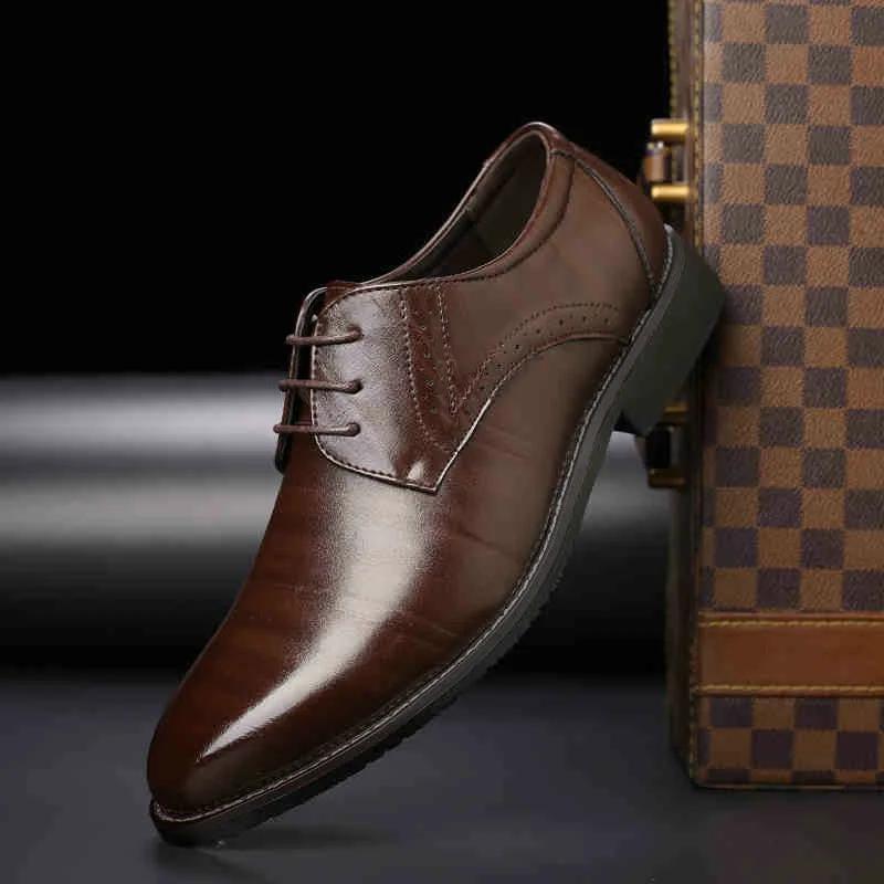 Klasické Pánske Spoločenské Topánky Špicatá Špička Mäkká Podrážka Business Casual Pánske Formálne Topánky Pánske Kancelárske Mokasíny Svadobná Párty Oxfordy Topánky