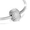 Fits Europe Bracelet Argent 925 Sterling Silver  Iridescent White Glass Charm Beads Women Girls DIY Jewelry Gift