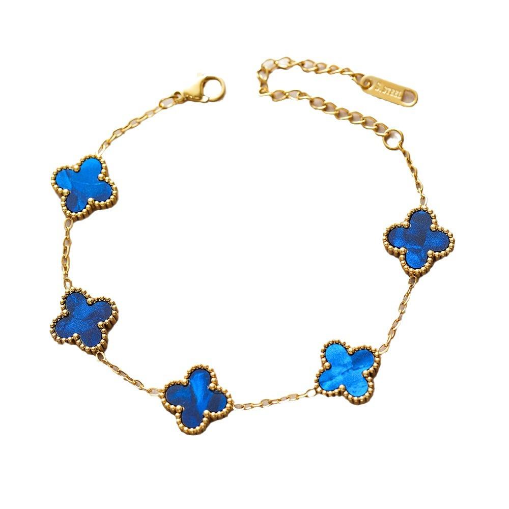 Titanium Steel Colorful Clover Women's Bracelet