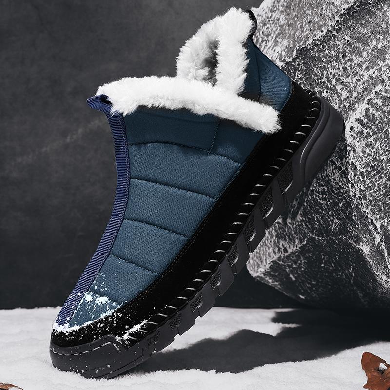 Winter Men's Outdoor Snow Boots Warm Plush Shoes Plus Size 39-46