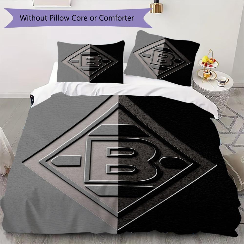 

Borussia Pattern Bedding uilt Set uilt Cover Pillowcase Home Decoration Birthday Gift (1 * duvet cover + 2 * pillowcase without core)16 135x200cm