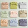 Premium Egyptian Cotton Bedding Fitted Sheet Elastic Band Around Mattress Cover Double Queen King Size Bed Cover No Pillowcase