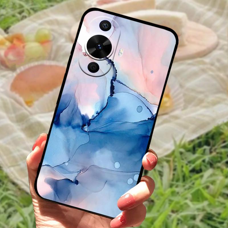 Für Huawei nova 12s Hülle Abdeckung Stoßfest Silikon Weich Schwarzer Bumper Funda Coque für Huawei nova 12s Schutzhülle Rückseite Handyhülle